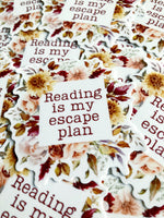 Reading Is My Escape Plan sticker