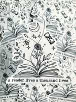 A Reader Lives A Thousand Lives sticker