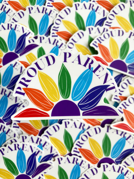 Proud Parent Flower Sticker