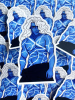 Long Hair Blue Underworld Daddy Sticker