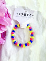 Pansexual Pride Beaded Bracelet