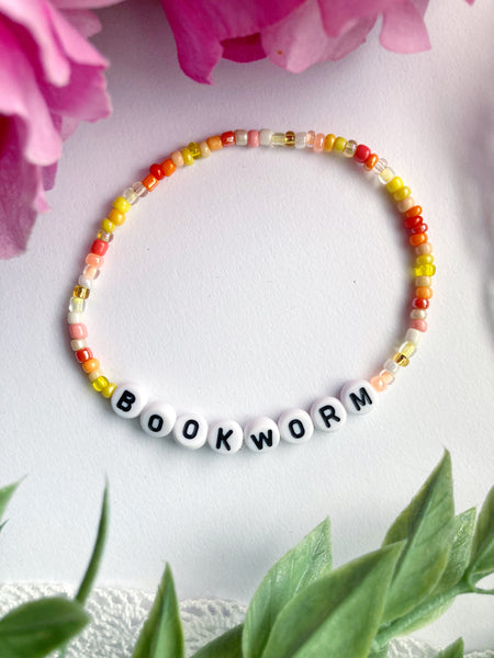 Bookworm Beaded Bracelet