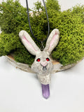 Clay and Crystal Rabbit Necklace