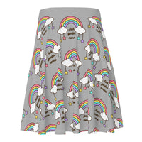 Fuck Gender Norms Gray Skater Skirt