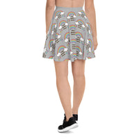 Fuck Gender Norms Gray Skater Skirt