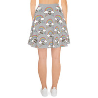 Fuck Gender Norms Gray Skater Skirt