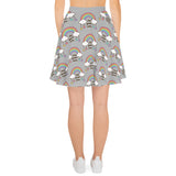 Fuck Gender Norms Gray Skater Skirt