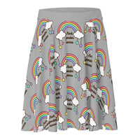 Fuck Gender Norms Gray Skater Skirt