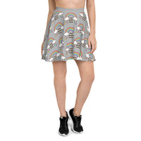 Fuck Gender Norms Gray Skater Skirt