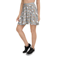 Fuck Gender Norms Gray Skater Skirt