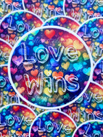 Love Wins Round Sticker