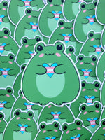 Frog Trans Pride Heart Sticker