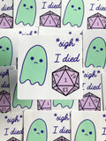 Sad Ghost Comic *sigh* I Died Sticker