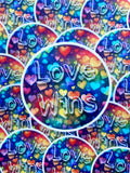 Love Wins Round Sticker