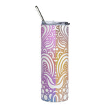 Pastel Zentangle Stainless steel tumbler