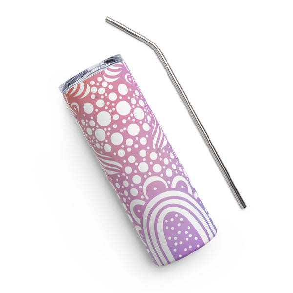 Pastel Zentangle Stainless steel tumbler