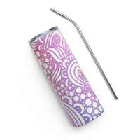 Pastel Zentangle Stainless steel tumbler