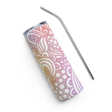 Pastel Zentangle Stainless steel tumbler