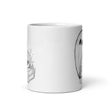 Booooks! Ghost White glossy mug