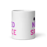 I Need Space White glossy mug