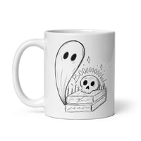 Booooks! Ghost White glossy mug