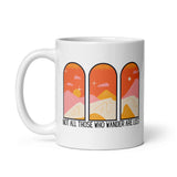 Not All Those Who Wander Are Lost White glossy mug