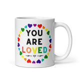 You Are Loved White glossy mug