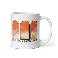 Not All Those Who Wander Are Lost White glossy mug