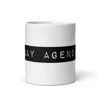 Gay Agenda White glossy mug