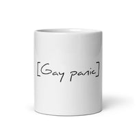 Gay Panic White glossy mug