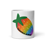 Berry Gay White glossy mug