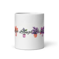 Love Laugh Lesbian White glossy mug