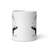 I Am Aligned With My Higher Self White glossy mug