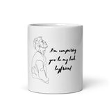 I’m Comparing You To My Book Boyfriend White glossy mug