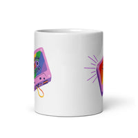 Rainbow Veins White glossy mug