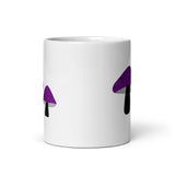 Asexual Pride Mushrooms White glossy mug