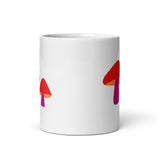 Lesbian Pride Mushrooms White glossy mug