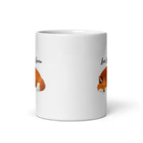 Live, Laugh, Lucien White glossy mug