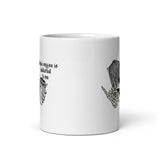 Maybe Coffee Is Addicted To Me White glossy mug