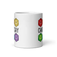 Chaotic Gay DND White glossy mug