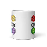 Chaotic Gay DND White glossy mug