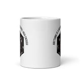 Anything Is A Weapon If You Roll High Enough DND White glossy mug