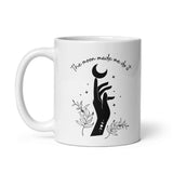 The Moon Made Me Do It White glossy mug