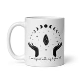 I Am Aligned With My Higher Self White glossy mug