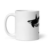 Orcas Eat The Rich White glossy mug