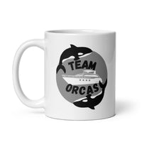 Team Orcas White glossy mug