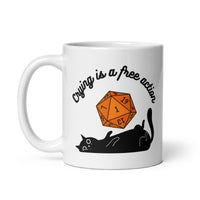 Crying Is A Free Action DND White glossy mug