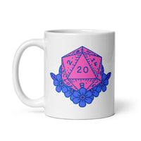 D20 White glossy mug