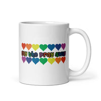 Gay The Pray Away White glossy mug