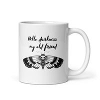 Hello Darkness My Old Friend White glossy mug